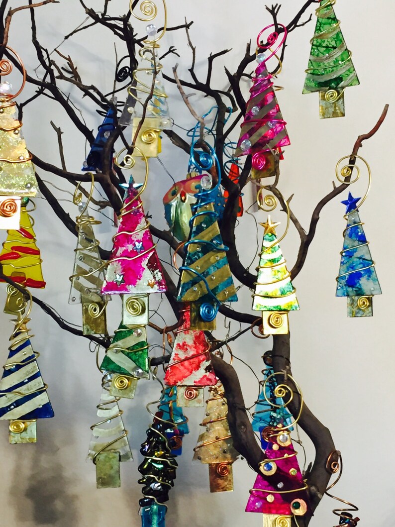 Turquoise with Gold Foil Ornaments Christmas Tree