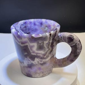 Natural Dream amethyst, carved Crystal cup ,Crystal coffee cup, Crystal cup gift, Woman&#39;s gift, Children&#39;s gift, Love gift, Crystal healing