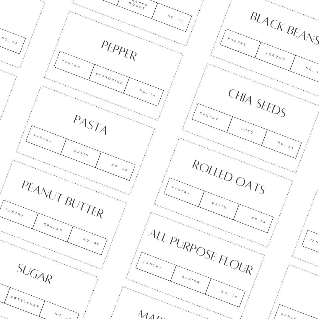 Kitchen Tags Editable Pantry Labels Printable - Minimalist Kitchen Organisation ...