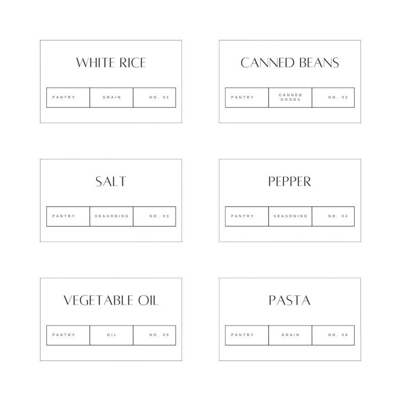 Kitchen Tags Editable Pantry Labels Printable - Minimalist Kitchen Organisation ...