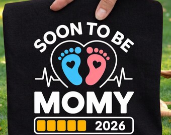Mom to Be 2026 PNG: Pregnancy Announcement Digital Download