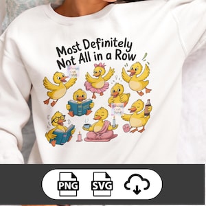 Funny Duck PNG : Humour sarcastique sur la santé mentale (téléchargement numérique