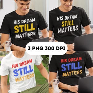 Pacchetto PNG per il giorno di Martin Luther King: il suo sogno è ancora importante, disegni sulla storia dei neri (3 file digitali)