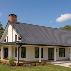 Barndominium House Plan – 3 Bed 3.5 Bath with Garage | Modern Farmhouse Floor Plans