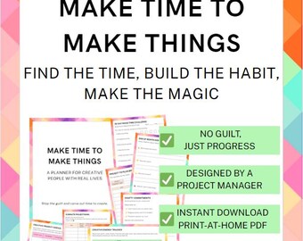 Craft & DIY Project Planner: Creative Time Calendar (PDF Download A4)