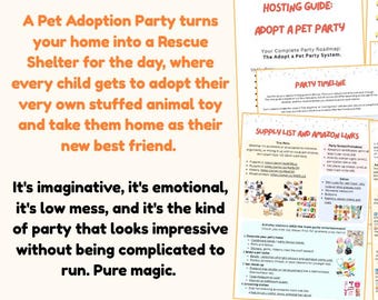 Adopt a Pet Party Hosting Guide – Kids Birthday Planner (Instant Download)
