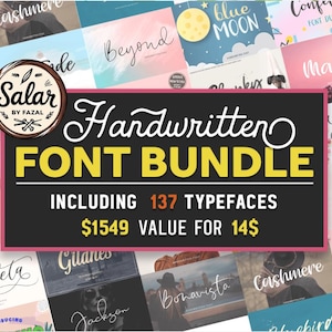 Handwritten Font Bundle---Planning, Journaling | Goodnotes Cute Handwriting Font for Student Notes | iPad Font | Notability.