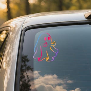 Vinylsticker Halloween Ghost Go Fxxk Yourself grappige auto