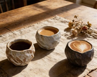 Handmade Stoneware Coffee Cup, Rustic Ceramic Mug, Marble Glaze Pottery Cup, Aesthetic Tea Cup, Unique Gift for Coffee Lover