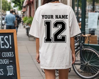Customizable Sports Jersey Tee: Personalized Team Name & Number