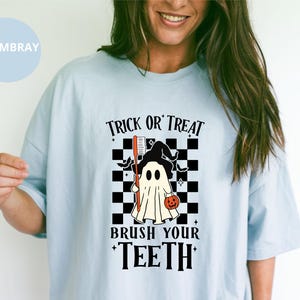 Lustiges Zahnarzt-Geist-Shirt: Gespenstisches Halloween-T-Shirt