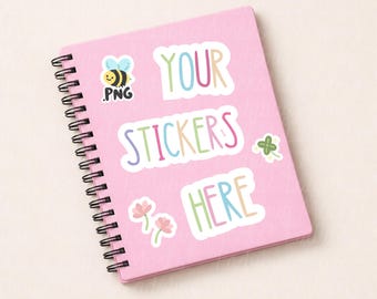 Planner Sticker Mockup Print on Demand Printify Sticker Mockup Canva Sticker Mockup Sticker PSD Canva Sticker Frame Mockup