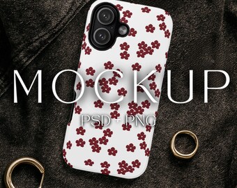 Cute Phone Case Mockup Canva Template iPhone Case Mockups iPhone 17 Case Mockup Tough Phone Case Mock for Print on Demand Printify