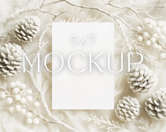 Modelo de convite de Natal 5x7 Modelo de convite de casamento de inverno Modelo de cartão Canva Photoshop PSD