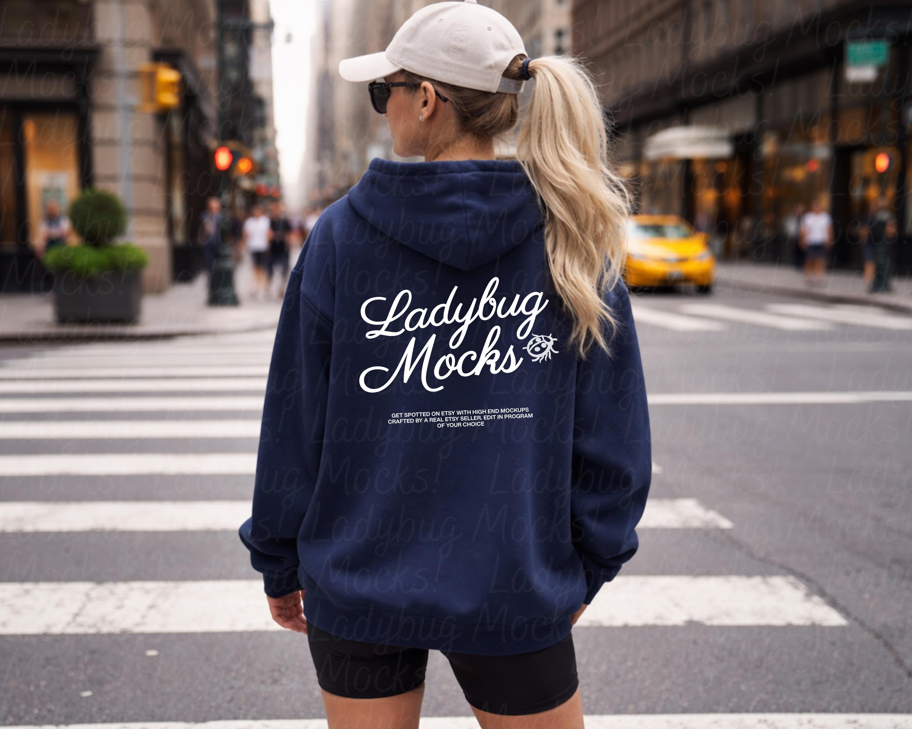 Navy Gildan 18500 Mockup Back G18500 Navy Blue Mock up With Size