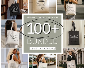 Printify Tote Bag Mockup Bundle Liberty OAD113 Mockups for Print on Demand POD Tan Canvas Tote Bag Mockup Black Tote Bag Mockup Natural