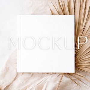 Realistic 8x8 Hardcover Photo Book Mockup Canva Template Picture Photo Book Mockup Photoshop PSD Smart Object Book Mockup