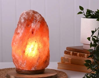 Natural Himalayan Salt Lamp – Pink Rock Crystal Night Light, Cozy Home Decor