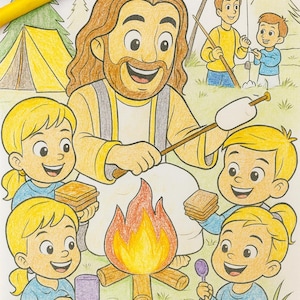 Jesus Adventure Coloring Pages Bundle | Christian Kids Printable, Bible Based Family Activities, Faith Summer Fun, Digital Download