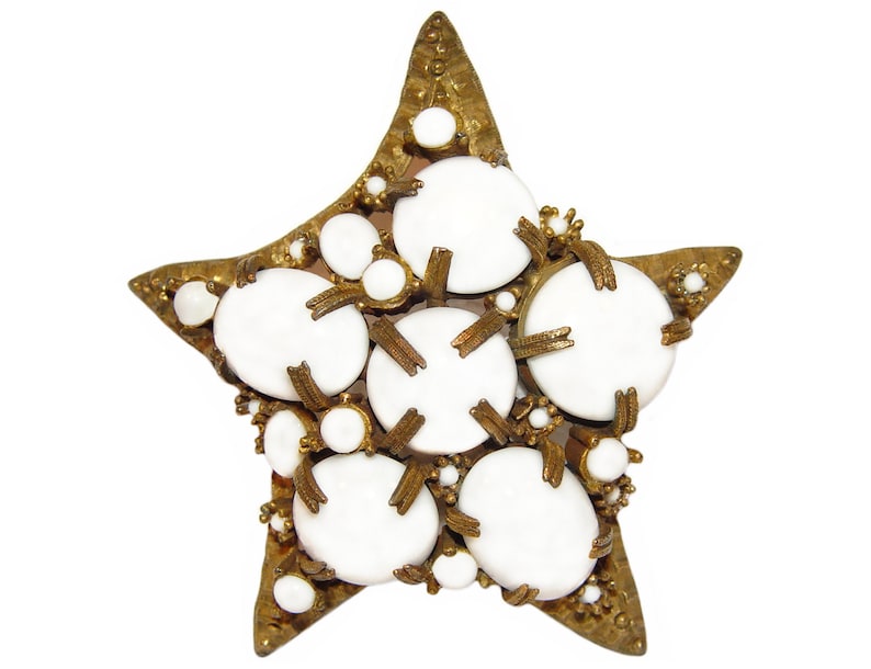 Kenneth Lane Brooch, K.J.L., Large Star, Starfish, Signed, Rare, Collectible, Pin, Early 1960s image 1