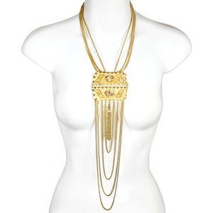 Vintage bohoketting, lang en dramatisch, vintage eind jaren 60