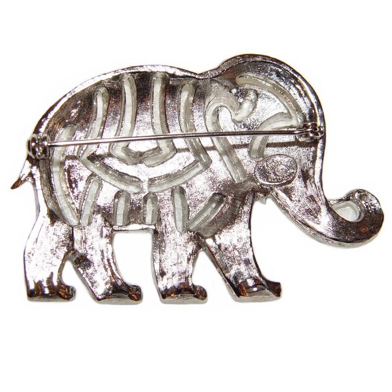 Hattie Carnegie Brooch Elephant Art Deco Rhinestone Signed Etsy