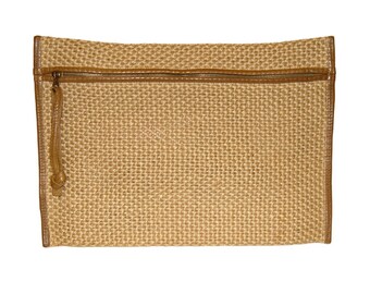 Bottega Veneta Handbag, Clutch, Pouch, Woven Rope and Leather, 1980s