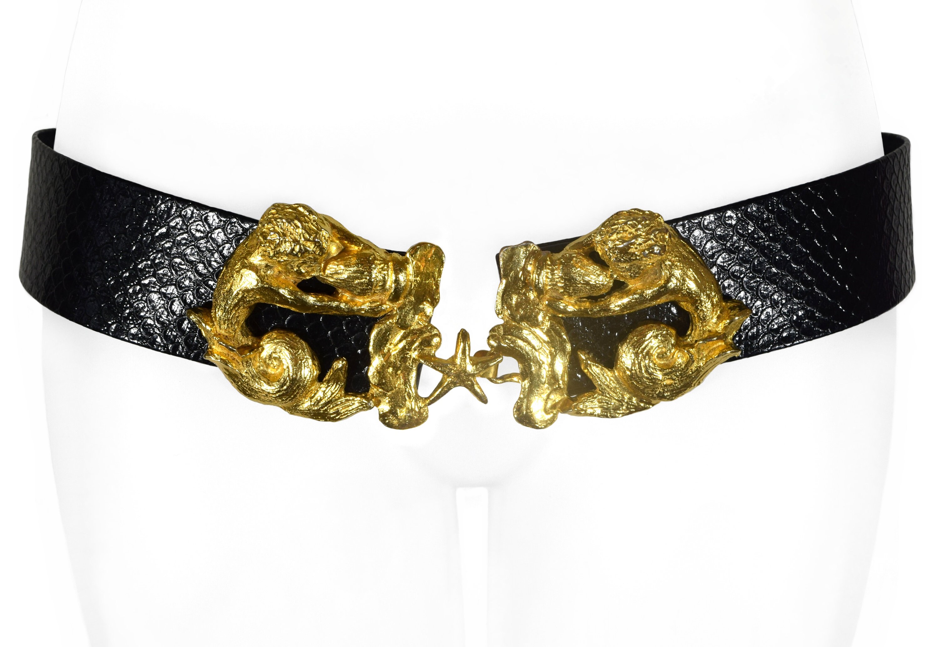 70’s Gold Belt with Gold Medallion Buckles by Mimi Di N