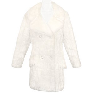 Faux Fur Coat, Mod, White Faux Fur, Vintage 1960s
