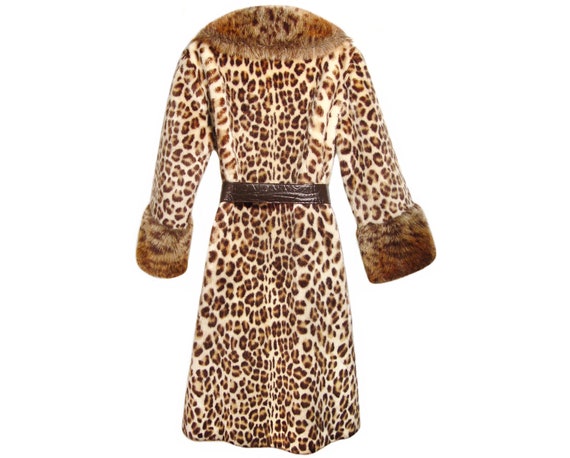 Vintage Leopard Coat, Faux Fur, Hollywood Glamour… - image 2