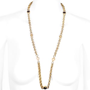 Vintage Givenchy Necklace, Gorgeous Chain with Pearls and Rhinestones, Timeless Luxury, Rare, Collectible, Signed, Vintage 1980s