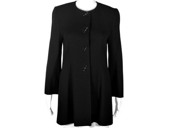 Vintage Jean Muir Long Jacket, Short Coat, Black … - image 1