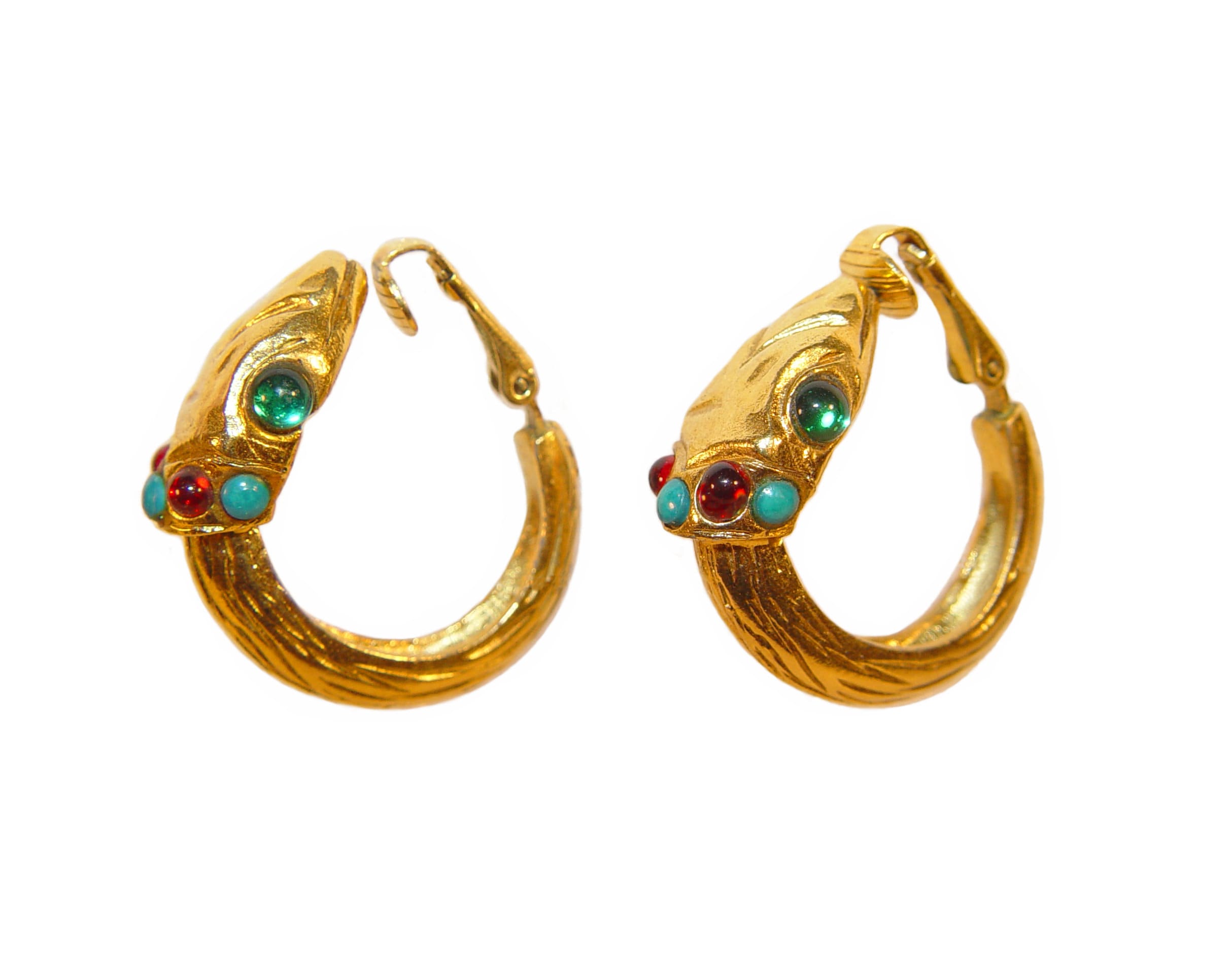 Vintage Snake Earrings Luxurious Boho Signed Richelieu - Etsy