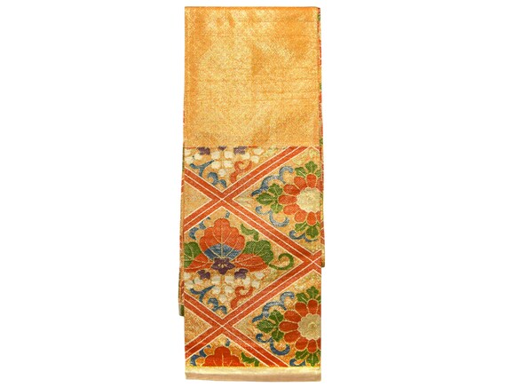 Silk Kimono Obi, Antique, Kyoto, Beautiful Floral… - image 1