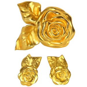 Vintage Rare Givenchy Signed Set Givenchy Brooch and