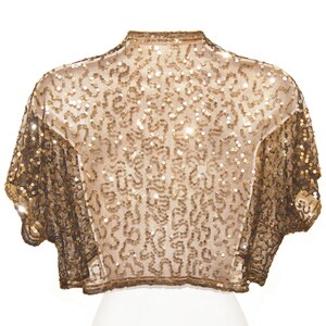Sequin Bolero Jacket, Stunning Art Deco, Made In France, Rare, Collectible, Vintage 1930s image 3