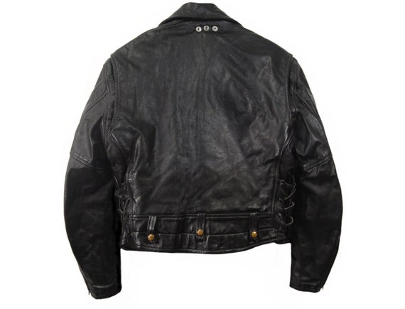 Vintage Leather Jacket, Taubers, Motorcycle, Coll… - image 2