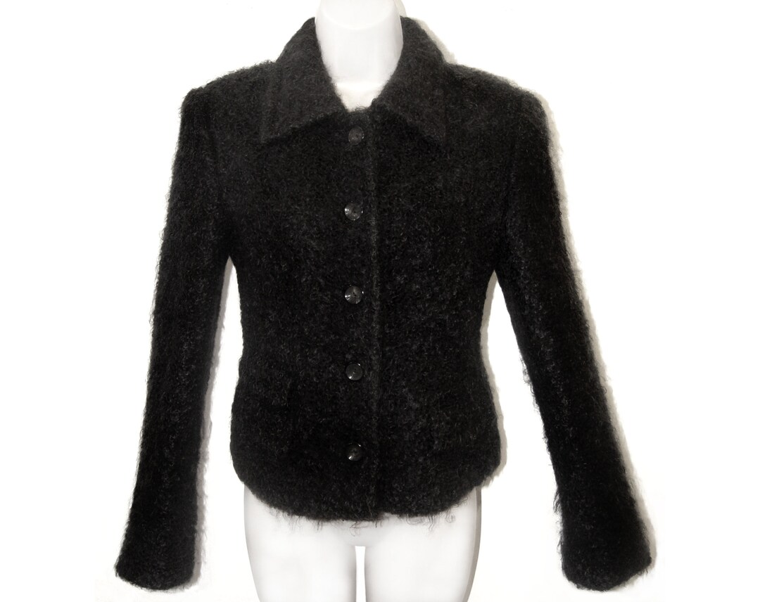 Vintage Gucci Jacket Luxurious Black Mohair and Wool Tom - Etsy