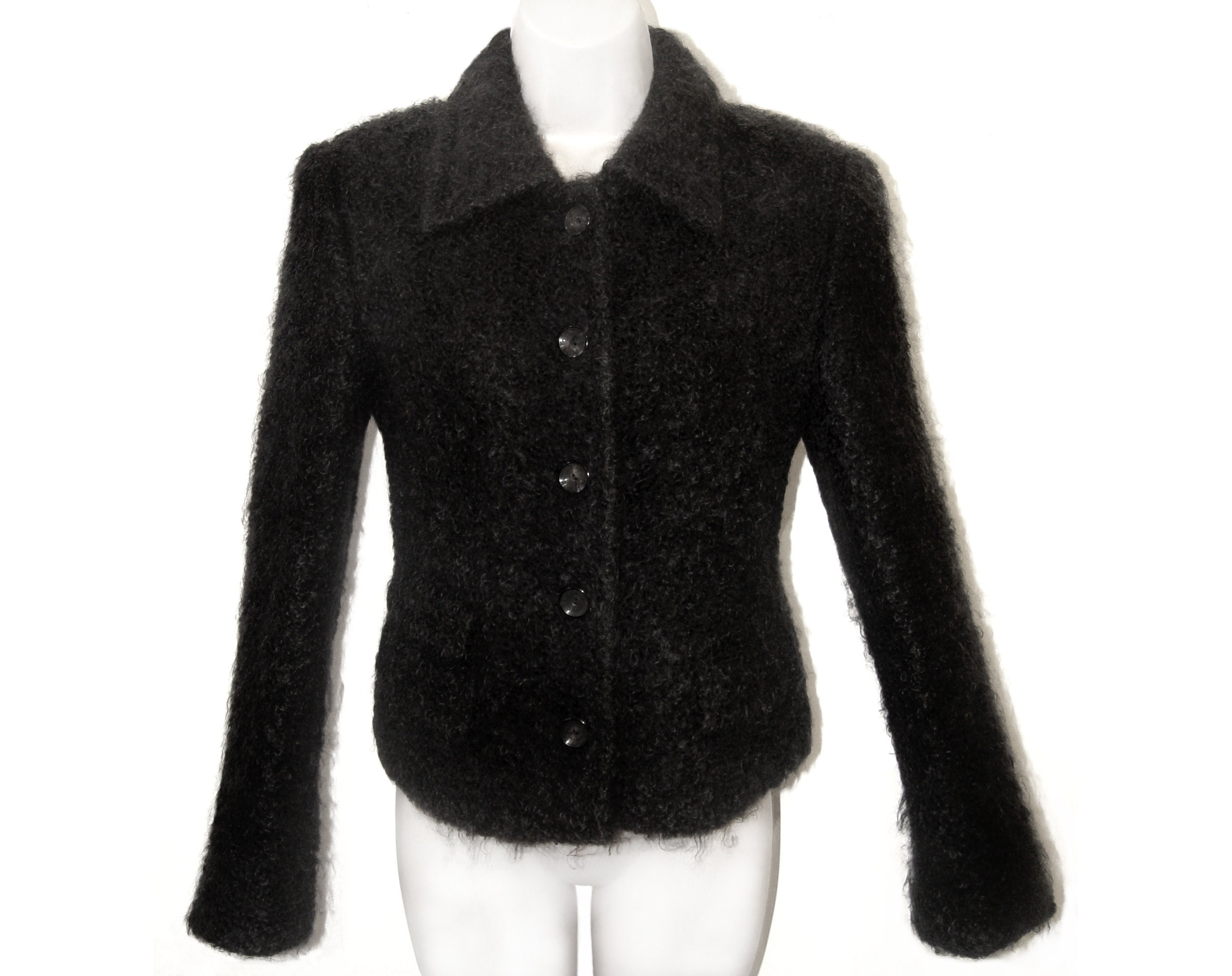 Buy Vintage Gucci Jacket Luxurious Black Mohair and Wool Tom