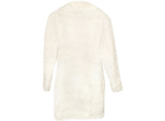 Faux Fur Coat, Mod, White Faux Fur, Vintage 1960s - image 2