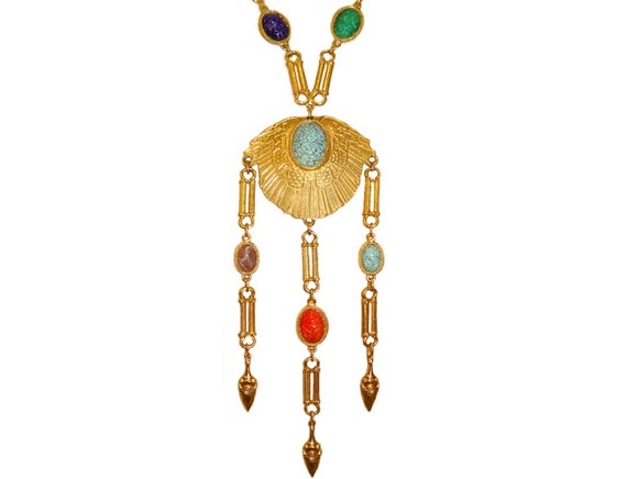 Vintage Necklace, Accessocraft, Egyptian Revival … - image 2