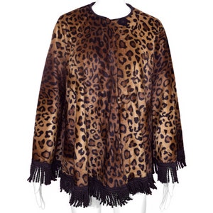 Vintage Leopard Cape, Lustrous Velvety Faux Fur, Luxurious Glamour, Vintage Late 1950s To Early 1960s