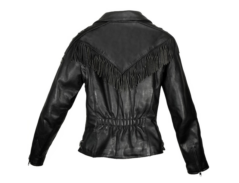 Vintage Leather Jacket, Fringed Motorcycle jacket, Hein Gericke image 2