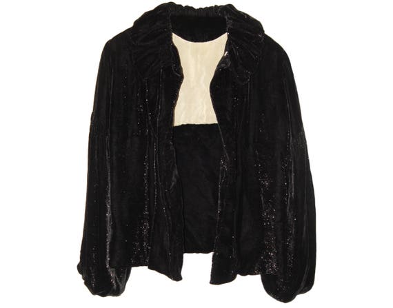 Vintage Velvet Jacket, Flapper, Iridescent Velvet… - image 3