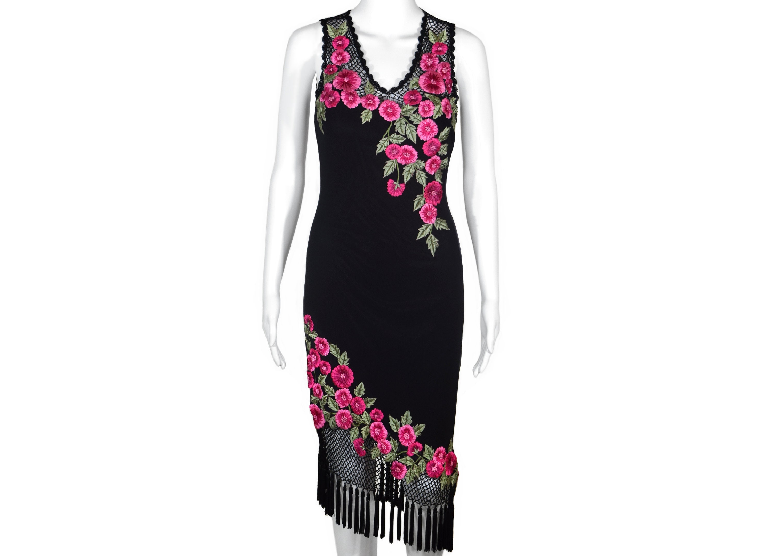 Vintage Sue Wong Dress With Beautiful Floral Embroidery - Etsy
