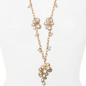 Miriam Haskell Necklace, Long Ornamented Chain with Beautiful Baroque Pearls, Exceptional Quality, Rare, Signed, Collectible, Vintage 1950s