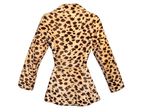 Vintage Cheetah Jacket, Faux Fur, Late 1950s to E… - image 2