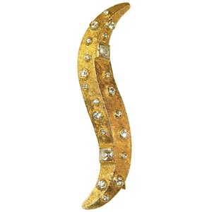 Kenneth Lane Hair Barrette, Rhinestones, Rare, Collectible, Signed KJL, Vintage 1970s