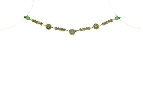 Vintage Art Deco Jadeite Necklace, Vintage 1920s - image 3