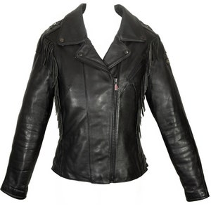 Vintage Leather Jacket, Fringed Motorcycle jacket, Hein Gericke image 1